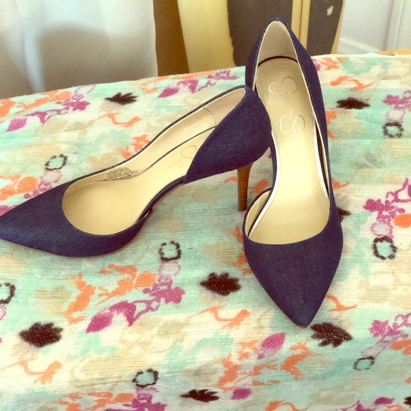 Jessica Simpson Shoes - Jessica Simpson Denim Heels